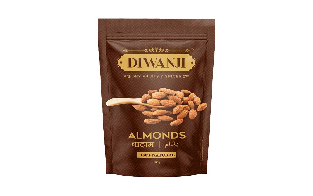 Diwanji Almonds    Pack  250 grams